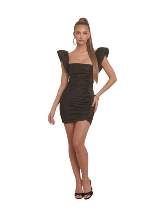Oh Polly Dresses & Skirts - Oh Polly Take Me Higher Puff Sleeve Mini Dress Black Size 2
